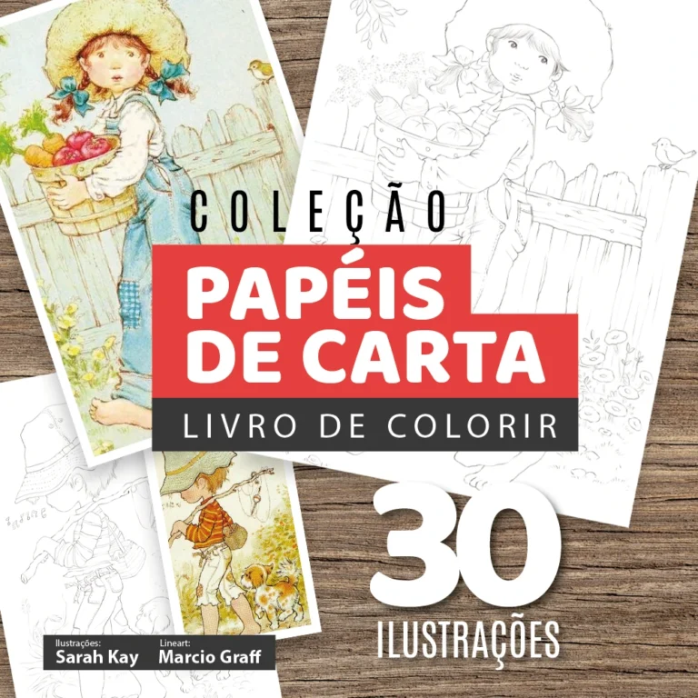 Coleção Papéis de Carta Sarah Kay. Review Completo do Livro de Colorir de Márcio Graff (2026)